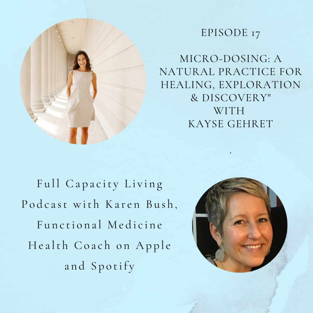 Micro-dosing: A Natural Practice for Healing, Exploration & Discovery” with Kayse Gehret