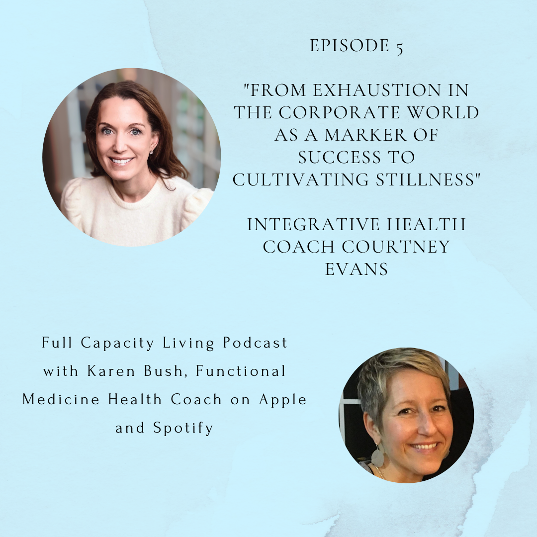 From Exhaustion in the corporate world as a marker of success to cultivating stillness:  Courtney Evans